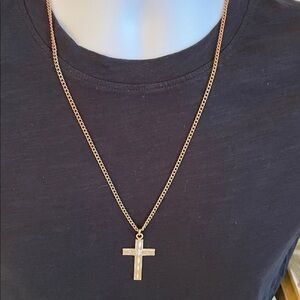 Gold Cross Pendant Necklace